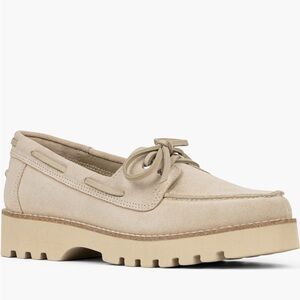 Donald J. Pliner Beige Suede Loafers